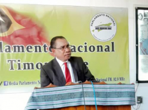 Ministru Justisa (MJ) Manuel Cárceres ko&#039;alia ho jornalista sira iha PN, Kinta (13/08)