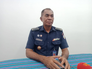 Portavoz Komandu Jerál PNTL, Superintende Xefe Arnaldo Monteiro, ko’alia hela iha Komandu Jerál PNTL, kaikoli, kuarta (23/11).