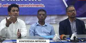 Konferénsia Imprensa PD hodi deklara kandidatura ba Prezidente Repúblika iha Sede Nasionál Kolmera, segunda (10/01).