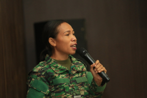 Tenente, Leandra Gonzaga, hato&#039;o hela aprentasaun matéria iha worshop ne&#039;ebé hala&#039;o iha kuartel jerenál Fatuhada, sexta (18/12).
