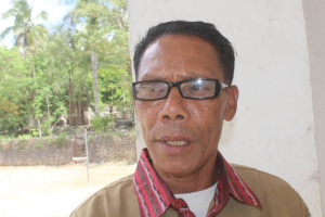 Xefi Suku Fuat, Martins Pinto, koalia hela ho tempotimor iha salaun administrasaun postu administrativu Iliomar, munisípiu Lautém, kinta (22/10).