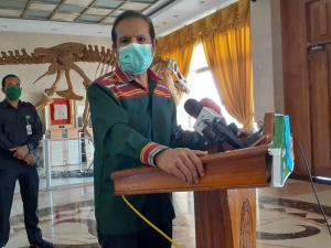 Primeiru Ministru VIII Governu Konstitusional, Taur Matan Ruak, ko&#039;alia ba Jornalista sira hafoin hasoru malu ho Prezdente da Republika, Dr. Francisco Guterres Lu Olo iha palsiu Prezidensial, Dili (17/4)