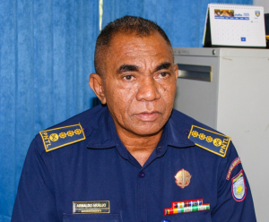 Portavóz Komandu Jerál PNTL, Superintendente Polisia, Arnaldo de Araújo.