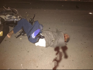 Vítima ho inisial ADG ne’ebé toba hela iha estrada klaran fatin akontesimentu asidente parte Suku Triloka, segunda (22/11).