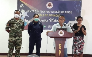 dr. Rui Araujo Portavoz Sentru Integradu Jestaun de Krize iha sala situasaun hodi ko&#039;alia ba Midia sira