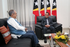 Eis Prezidente republika, Dr. Jose Ramos Horta Hasoru Malu ho Prezidente da republika, Dr. Francisco Guterres Lu Olo iha palasiu Prezidensial (14/2)