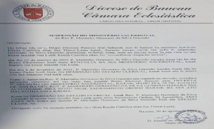 Karta ne’ebé fó sai husi Dioseze Baukau iha loron 30 fulan-agustu tinan 2021 katak, hetan asina tura husi Bispu Dioseze Baukau, Dom Basilio do Nacimento.