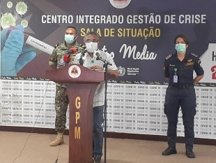 dr, Rui Maria de Araujo, portavoz SIJK ko&#039;alia ba Jornalista sira iha Sala Situasaun iha CCD