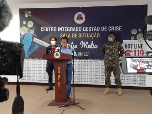 dr. Sergio Lobo portavoz husi sentru Integradu Jestaun Krize ko&#039;ala ba Jornalista sira iha sala Situasaun CCD (15/4)