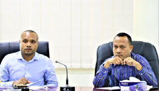 Ministru Obras Públikas (MOP), Abel Pires da Silva, akompaña husi Vise Ministru MOP, Nicolau Lino Freitas Belo.