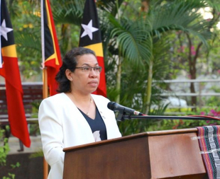 Minístra Negósiu Estranjeiru no Kooperasaun (MNEK), Adalzija Albertina Xavier Reis Magno.
