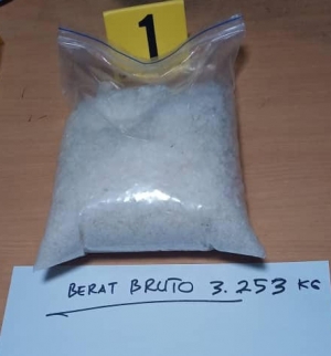 Evidensia Droga Sabu-Sabu (Kristal) ne&#039;ebe kaptura husi Autoridade TL iha Aeroportu Dili
