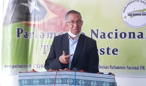 Prezidente Parlamentu Nasional, Arao Noe de Jesus Amaral ko&#039;alia ba Jornalista iha semana kotuk