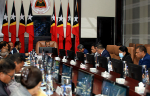 Reuniaun Konsellu Ministru sira iha palasiu Governu momentu balun liuba.
