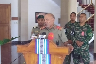 Komandante F-FDTL, Lere Anan Timur ko&#039;alia hela ba Jornalista iha Palasiu PR (06/11)