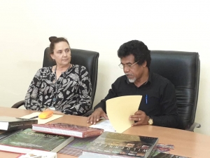 Sekretáriu Estadu Ambiente (SEA), Demetrio Amarál &amp; Country Director CI, Trudiann Dale  