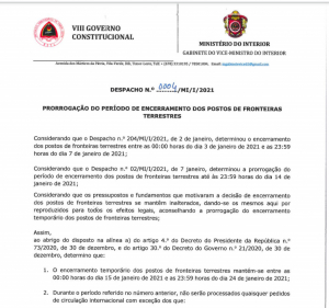 Despacho husi Ministru Interior
