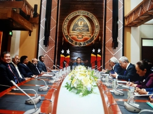 Prezidente Republika, Francisco Guterres Lu Olo hala&#039;o enkontru ida iha palasiu Prezidensial hodi rona hanoin husi Jurista Timoroan sira kona ba solusaun impasse politika, (30/01)