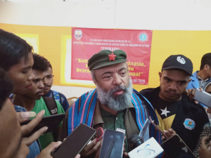 Jurista Timor-Leste Avelino Coelho Ko&#039;alia hela ho jornalista sira iha Kampus Faspol-UNTL