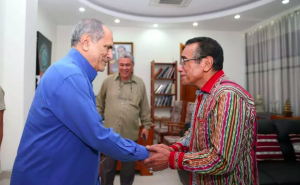 Prezidente da Republika, Dr. Francisco Guterres &#039;Lu Olo&#039; simu eis Prezidente da Republika Dr. Jose Ramos Horta iha palasiu prezidensial Bairro Pite, Tersa (30/3)