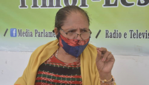 Xefe Bankada Kmanek Haburas Unidade Nasionál Timor Oan (KHUNTO), Olinda Guterres.