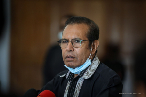 Premeru Ministru Taur Matan Ruak ko&#039;alia ba Jornalista sira hafoin sorumutuk ho Prezidente da Republika, Dr. Francisco Guterres Lu Olo iha palasiu Prezidensial Dili (16/7)