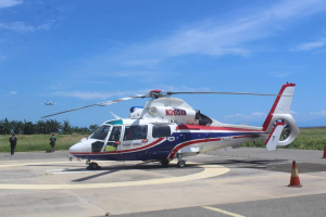 Helikopteru ne&#039;ebé governu TL aluga husi kompañia McDERMOTT AVIATION, Heli-Lift Australia ho marka N365JA, para hela iha Aeroportu Internasional Nicolau Lobato, kuarta (21/04/2021)