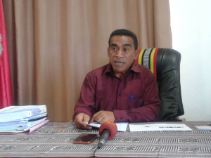 Sekretáriu Estadu Asuntu Kombatentes ba Libertasaun Nasionál (SEAKLN), Gil da Costa Monteiro &quot;Oan Soru&quot;, koalia hela ba jornalísta sira iha nia servisu fatin Kaikoli, sexta (25/09)