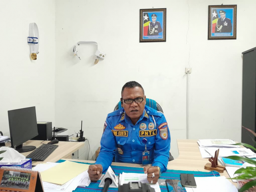 Xefi Departamentu Tránzitu Seguransa Rodaviária Superintendente Assistente Luis da Costa ko’alia hela ba media iha kaikoli, tersa (19/12).