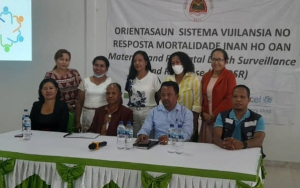 Ekipa MInisteriu Saude ne&#039;ebe hala&#039;o orientasaun. 