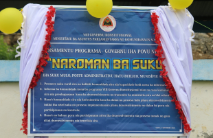 MAPKomS, Francisco Martins Jerónimo halo hela lansamentu ba programa naroman ba suku iha suku Mulo, tersa (07/08).