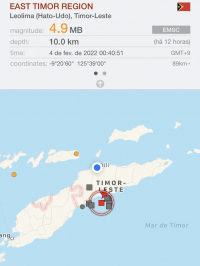 Rai Nakdoko ho Magnitude 4.9, Hamate Joven Ida iha Kribas