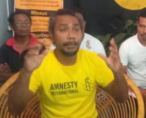  Diretór Ezekutivu Yayasan HAK, Sisto dos Santos.