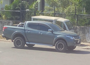 Karreta no motorizada marka Dayun at no para hela iha área Farol.