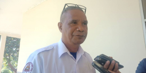 Diretór Servisu Saúde Munísipiu Baukau, Domingos Reinaldo da Costa Guterres, ko&#039;alia hela ba mídia iha Reamare, segunda (13/06).