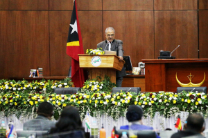 Prezidente Repúblika (PR), Jose Ramos Horta ko’alia hela iha Parlamentu Nasional, kinta (15/09).
