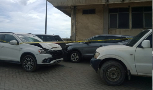 Karreta ne&#039;ebe SIKN blokea hodi dada police line iha Portu Dili.