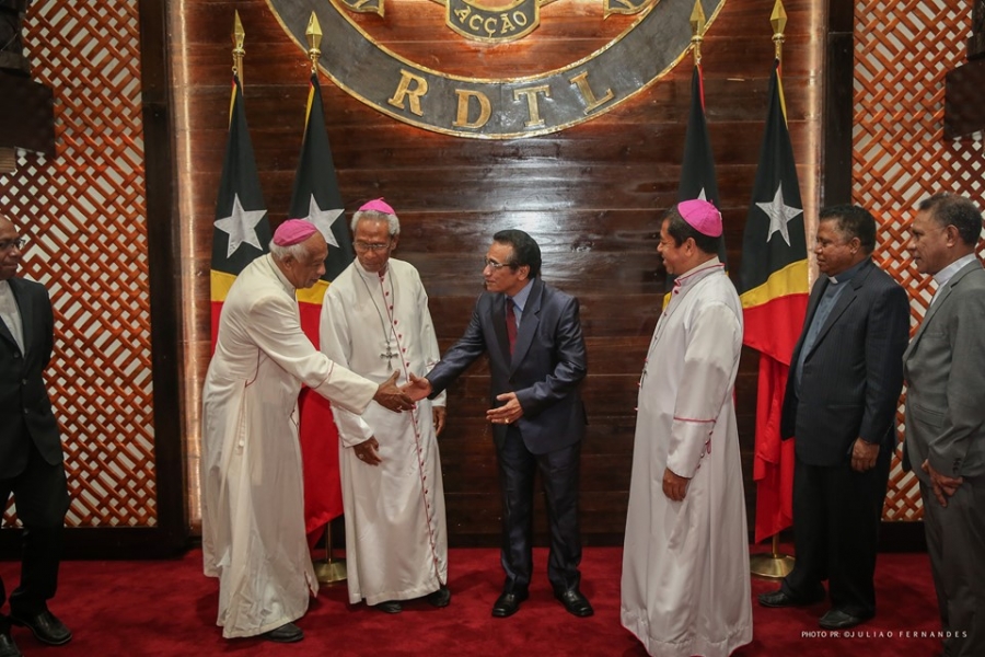 Prezidente da Republika, Dr. Francisco Guterres Lu Olo ka&#039;er liman ho Amo Bispu Baukau, Don Basilio do Nasimento no asiste husi Bispu Dili ho maliana (31/01)