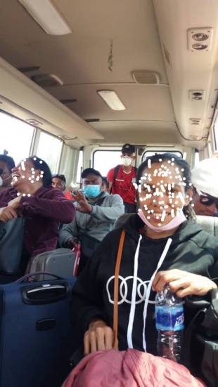 Timoroan sira ne&#039;ebe foin fila husi Australia iha ona bis laran atu ba fatin kuarentena iha Dili laran (28/3)
