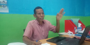 Portavoz Klinika Veteranu Baukau, Leonel Guterres, ko&#039;alia hela ba mídia iha kna&#039;ar fatin Reamare, kuarta (06/04).