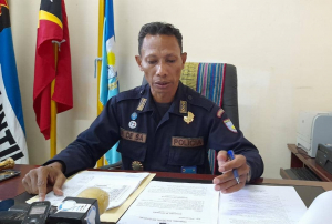 Komadante Komandu Polísia Nasionál Timor-Leste (PNTL) Munisípiu Baukau, Superintendente António Maria De Sá.