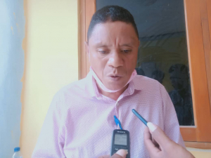Diretór servisu Agrikultor Munisípiu Baukau, Moises Lobato Perreira ko’alia hela ba media sira iha salaun sentru konvensaun (CCB-Signa portugues) Baukau, segunda (25/10).