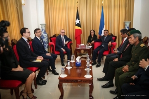 Embaixador Repulika Francesa hato&#039;o kredensial ba Prezidente da republika, Dr. Francisco Guterres Lu Olo iha palasiu prezidensial (20/2)