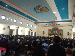 Selebrasaun Misa agradesementu ba as’uain martirés sira iha igreja Santo António Parokia Baukau. 