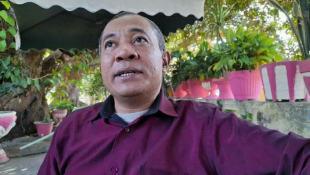 Ministéru Justisa, Tiago Amaral Sarmento, ko&#039;alia hela ba média iha restórante Amalia vila antiga Baukau, sesta (22/07).