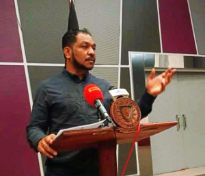 Ministru Prezidénsia Konsellu Ministeru (MPKM), Fidelis Leite Mangalhães.