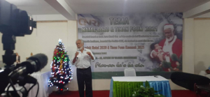 Prezidente partidu Kongresu Nasional Rekonstrusaun Timor (CNRT), Kay Rala Xanana Gusmao ko&#039;alia hela ba kuadrus militantes sira bainhira hala&#039;o reflesaun hodi selebra festa natal no tinan foun iha sede CNRT Bairro dos Grrillus, sesta (18/12).