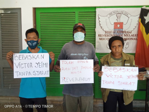 Reprezentante Komite Nasionál Papua Barat (KNBP) iha Timor-Leste, Kinta (20/5).