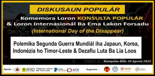 Konvite ba Diskusaun Popular ne&#039;ebe organiza husi ekipa Yayasan HAK,