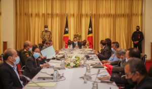 Prezidente Repúblika (PR), Francisco Guterres &#039;Lú Olo&#039; lidera hela reuniaun Konselu Superior Defeza Seguransa (KSDS) iha Palásiu Prezidensiál Bairopite, tersa (22/02). 